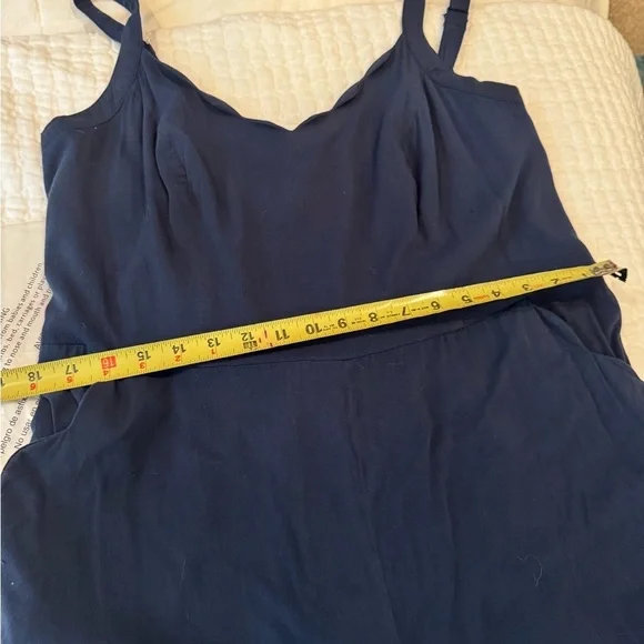 41 Hawthorn Navy Scalloped Romper 1X | Coastal Granddaughter Brunch Fall Outfit - Picture 12 of 12